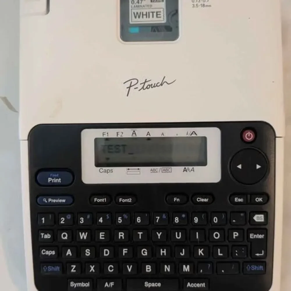 Brother P-Touch PT-2040 Label Maker Printer Tested Working W/ Extra White Tape
